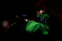 Lady Gaga em show na praia de Copacabana, no Rio