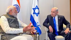 भारताचे पंतप्रधान नरेंद्र मोदी आणि इस्रायलचे पंतप्रधान बेंजामिन नेतन्याहू 