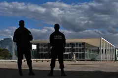 Seguranças no prédio do STF
