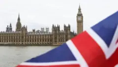 Le parlement et le drapeau britanique