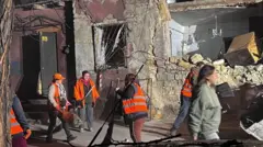 разрушенное здание в Одессе