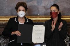 Claudia Sheinbaum concedeu o título de 'Hóspede Distinta' da Cidade do México à Dilma Rousseff em 2021