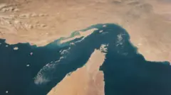 Hürmüz Boğazı'nın uzaydan görünüşü