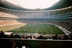 Vista geral do Estádio Azteca em outubro de 1968, na Cidade do México, durante os Jogos Olímpicos do México de 1968