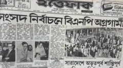 ১৯৯১ সালের নির্বাচনে বিএনপির এগিয়ে থাকার খবর দৈনিক ইত্তেফাকের পাতায়
