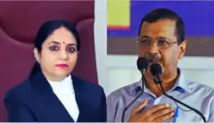 जस्टिस स्वर्ण कांता शर्मा और अरविंद केजरीवाल.