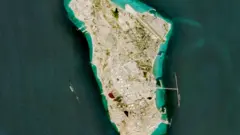 Снимок острова Харк со спутника Copernicus 14 марта 2026 года