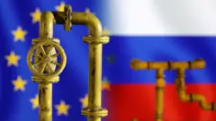 гасовод, илустрација гасовода, гасовод и заставе русије и ЕУ