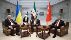 Dışişleri Bakanı Hakan Fidan, 5 Nisan'da Şam'da Suriye Dışişleri Bakanı Esad Hasan Şeybani ve Ukrayna Dışişleri Bakanı Andriy Sihiba ile görüştü
