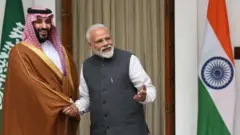 मोहम्मद बिन सलमान नरेंद्र मोदी के साथ