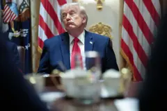 El Presidente de EEUU Donald Trump durante un consejo de ministros