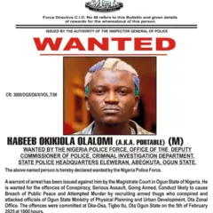 Ogun State Police Command宣言Portable Wantage