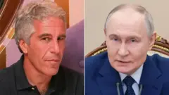 Коллаж фото Джеффрі Епштейна та Володимира Путіна