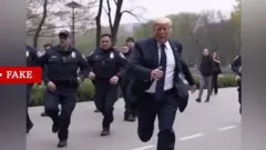 Ese aba bapolisi koko barimo kwiruka kuri Trump? Reba neza aho bareba