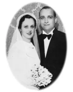 Regina Maria Sivori e Mario Jose Francisco no dia do casamento