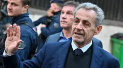 Sarkozy el pasado 21 de octubre antes de entrar a prisión.