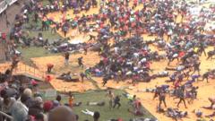 Amasasu, umuvundo...Reba uko bamwe biciwe muri stade i Nairobi baje kureba umurambo wa Raila Odinga