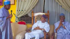 Aworan Tinubu pelu awon Afenifere