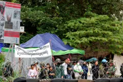 เจ้าหน้าที่ฝ่ายความมั่นคงประกอบด้วยตำรวจปราบจราจล เจ้าหน้าที่ฝ่ายปกครองและทหารสนธิกำลัง และยุทธโธปกรณ์ควบคุมฝูงชน เพื่อเข้าควบคุมบังคับใช้กฎหมายหลังมีประชาชนชาวกัมพูชาลุกล้ำเขตแดนเข้ามารื้อรั้วลวดหนาม บริเวณบ้านหนองหญ้าแก้ว อ.โคกสูง จ.สระแก้ว