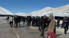 مسافران ایرانی در مرز ترکیه در پی اعتراضات سراسری در ایران