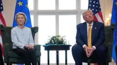 Президент США Дональд Трамп зустрівся з головою Єврокомісії Урсулою фон дер Ляйєн 