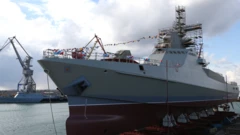 Церемония спуска «Сергея Котова» на воду