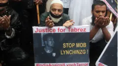 A Muslim protest in Mumbai on 28 June against the recent mob lynching of Tabrez Ansari in Jharkhand state