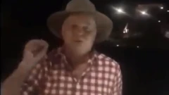 Screenshot of Twitter video showing Robert Vigors