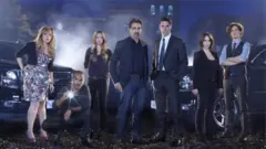 أعضاء مسلسل "عقول إجرامية" في شهر أغسطس/آب 2014
