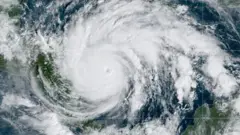 Vista del huracán Iota el 16 de noviembre.
