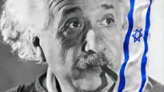 Albert Einstein y la bandera de Israel