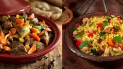 Vegetarian and meat dishes