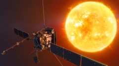 Ilustração da SolO perto do Sol