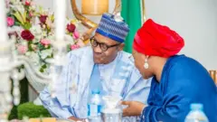 Shugaba Muhammadu Buhari na Najeriya da matarsa Aisha Muhammadu Buhari