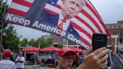 Trump supporters in Tulsa