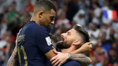 Kylian Mbappe and Olivier Giroud
