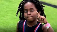 Rudolph ‘Blaze’ Ingram mwenye umri wa miaka 7 anaweza kukimbia 100m kwa sekundi 13,48