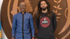 Kuwa kabiri Perezida Kagame yakiriye uyu muhanzi J Cole