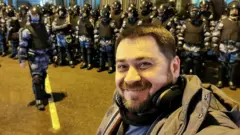 Илья Фоминцев на акции протеста