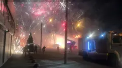 Пожар павильона пиротехники в Ростове