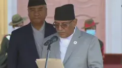 प्रचंड ने आज तीसरी बार नेपाल के प्रधानमंत्री के तौर पर शपथ ली.
