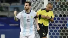 Messi celebra un gol