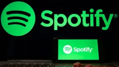 Spotify logo on a black background