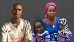 Risikata oloju buluu, ọkọ rẹ ati ọmọdebinrin rẹ mejeeji