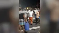 Protest against selling gas cannisters in black market