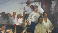 Elcano y los otros 17 sobrevivientes llegan a Sevilla