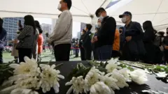 시청역 서울광장에 마련된 합동분양소에 시민들의 발길이 이어지고 있다