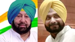 अमरिंदर सिंग आणि नवज्योत सिंग सिद्धू