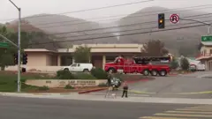 Helicopter crash scene