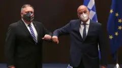 ABD Dışişleri Bakanı Mike Pompeo Yunanistan'da.